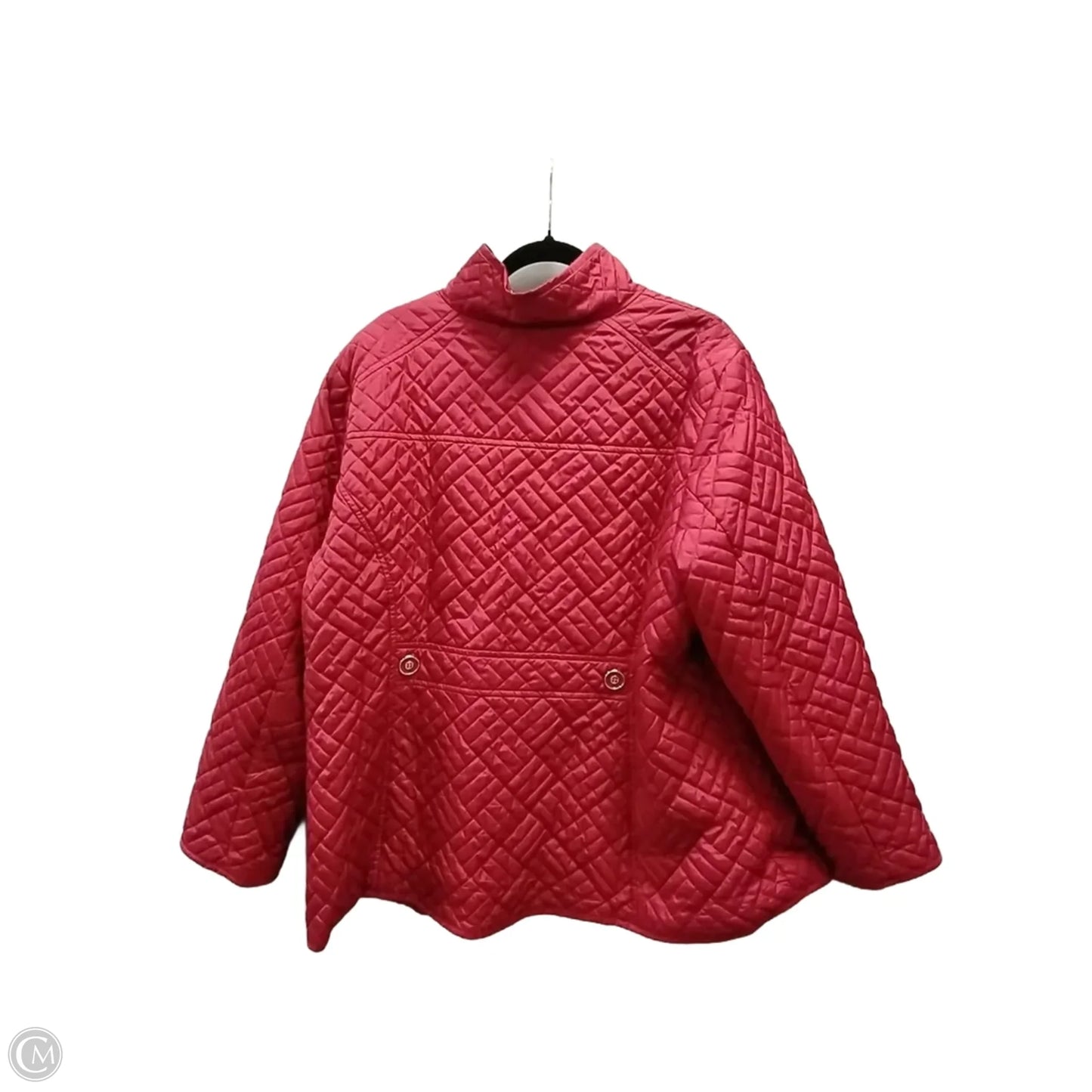 Jacket Puffer & Quilted By Susan Graver In Red, Size: 2x