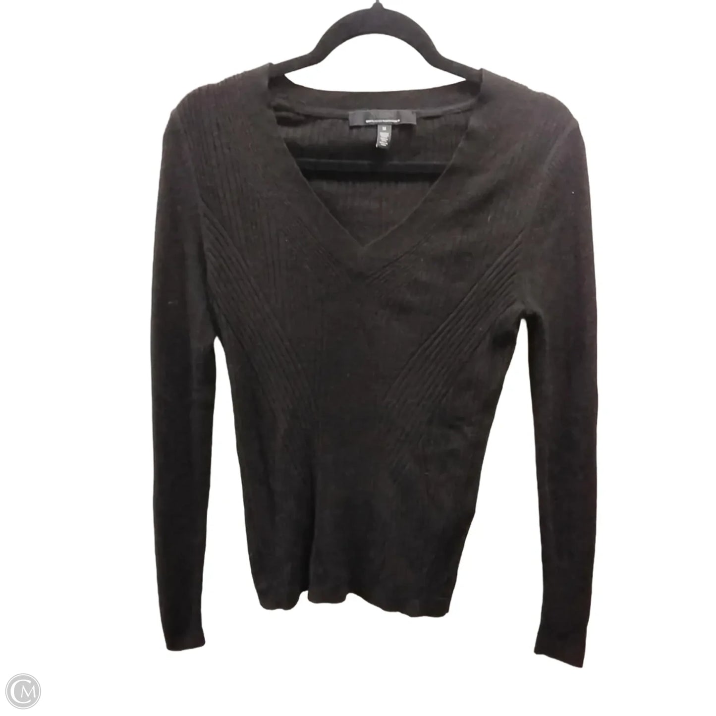 Top Long Sleeve By White House Black Market In Black, Size: M