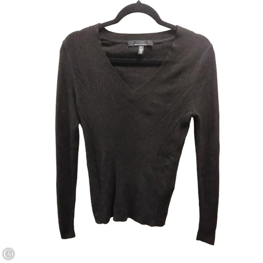 Top Long Sleeve By White House Black Market In Black, Size: M