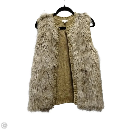 Vest Sweater By Clothes Mentor In Brown, Size: M