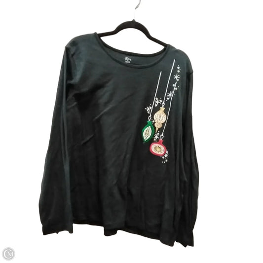 Top Long Sleeve By Clothes Mentor In Black, Size: 2x
