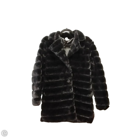 Coat Faux Fur & Sherpa By Clothes Mentor In Black, Size: S