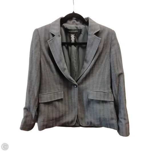 Blazer By Apostrophe In Grey, Size: 8p