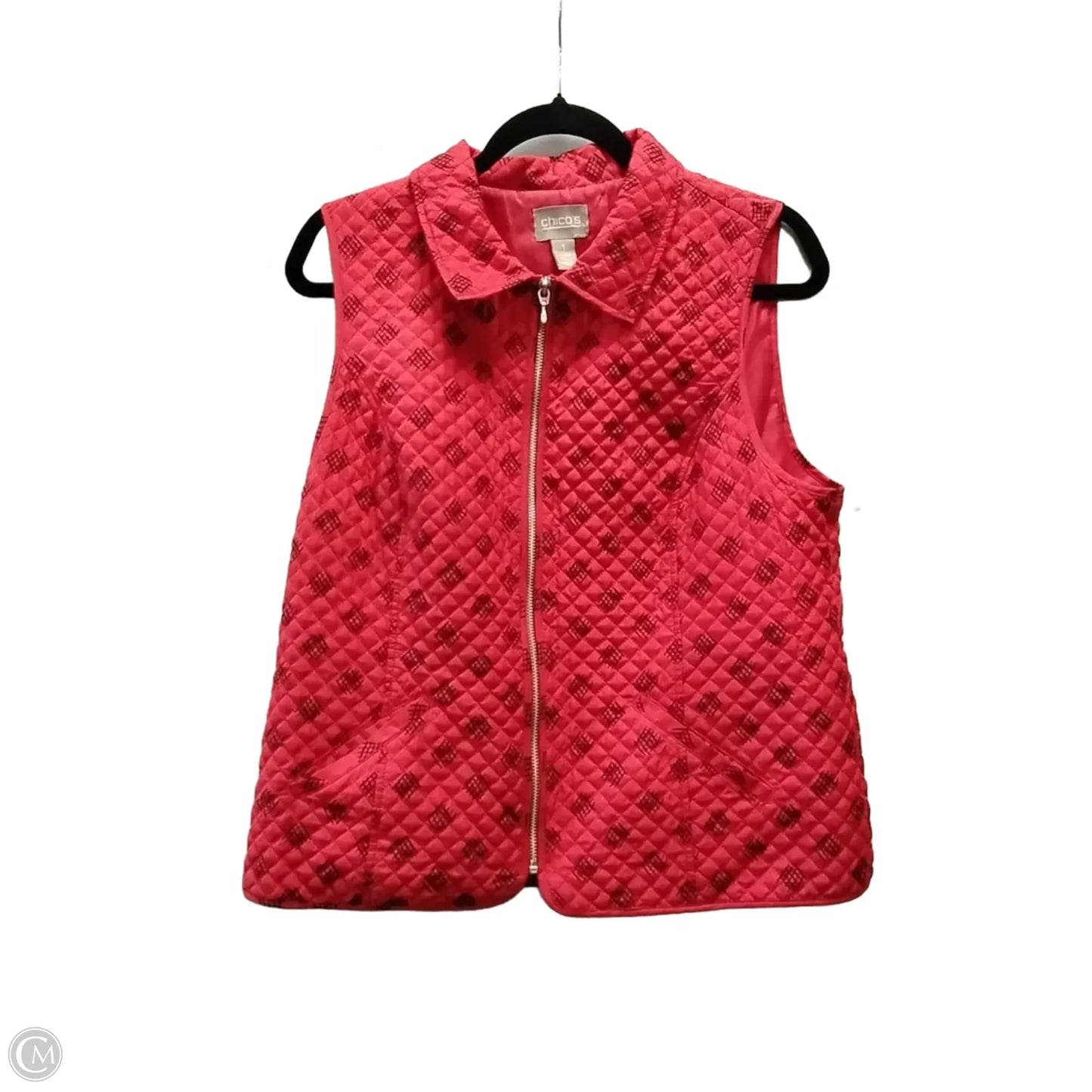 Vest Puffer & Quilted By Chicos In Red, Size: M