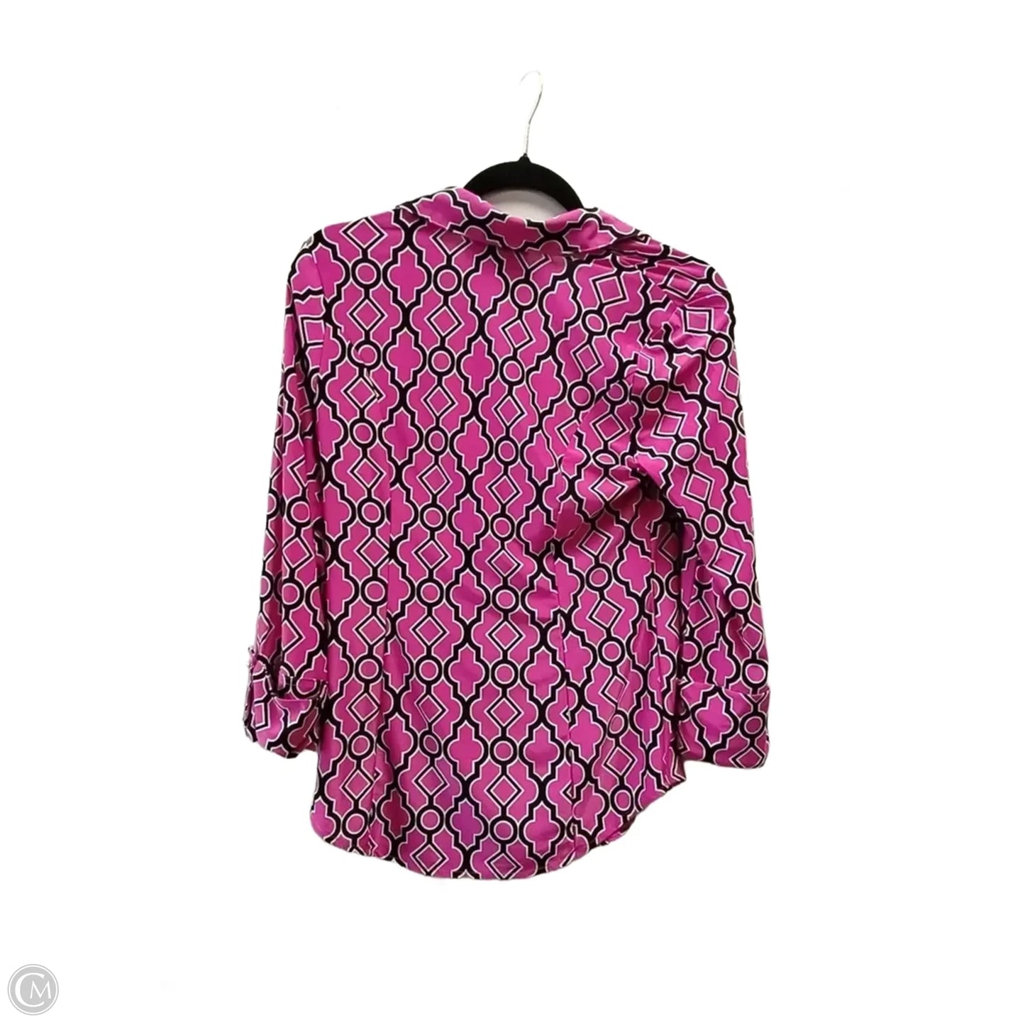 Top Long Sleeve By International Concepts In Pink, Size: M