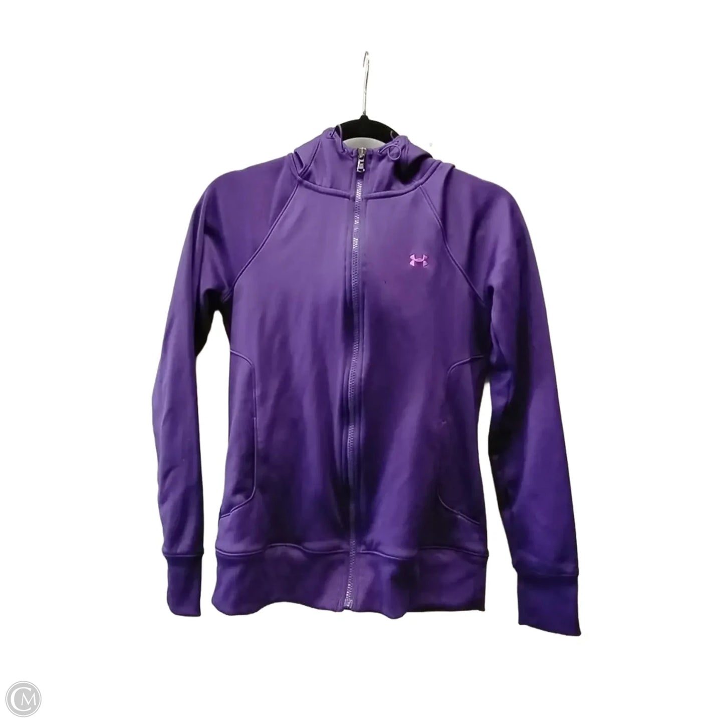Athletic Top Long Sleeve Hoodie By Under Armour In Purple, Size: S