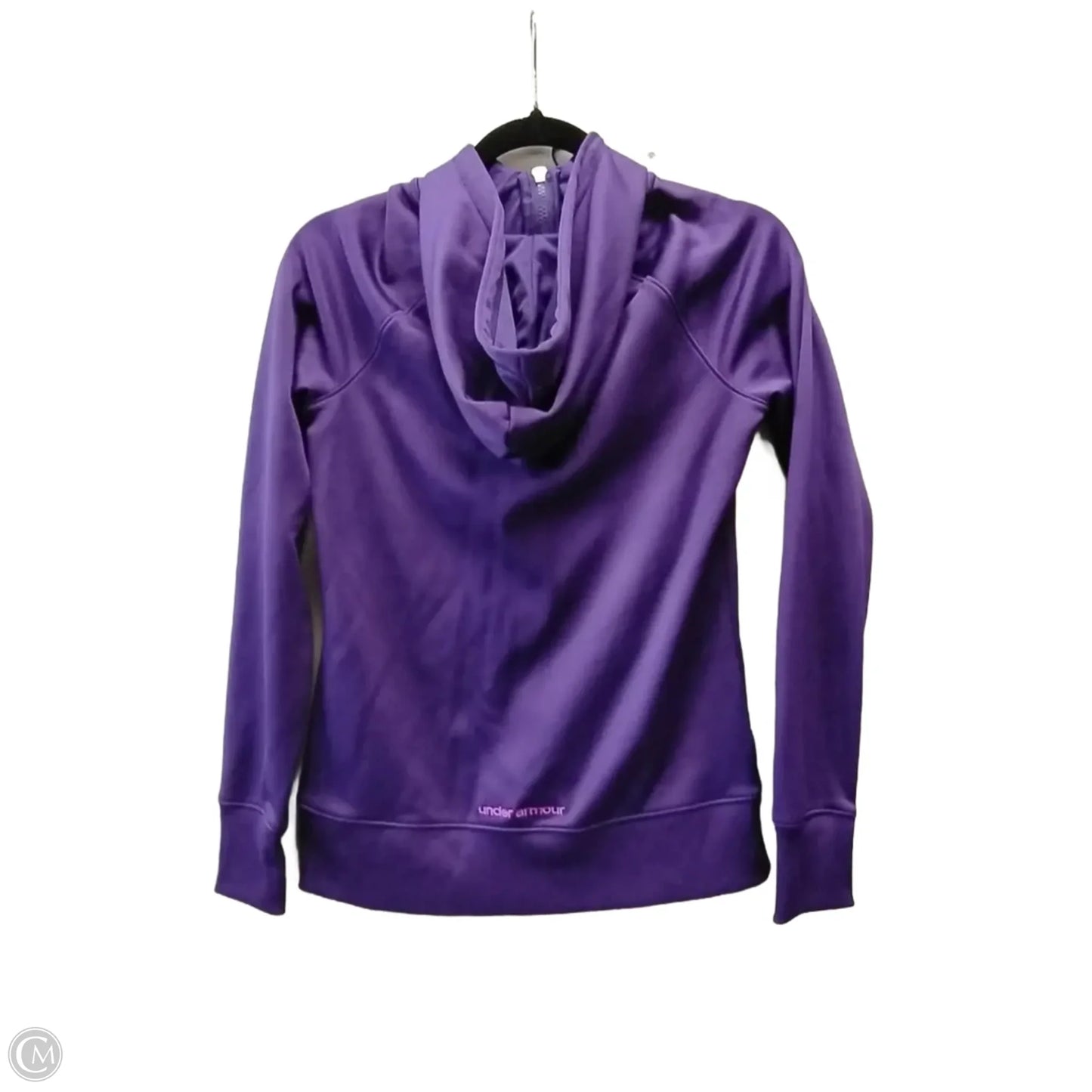 Athletic Top Long Sleeve Hoodie By Under Armour In Purple, Size: S