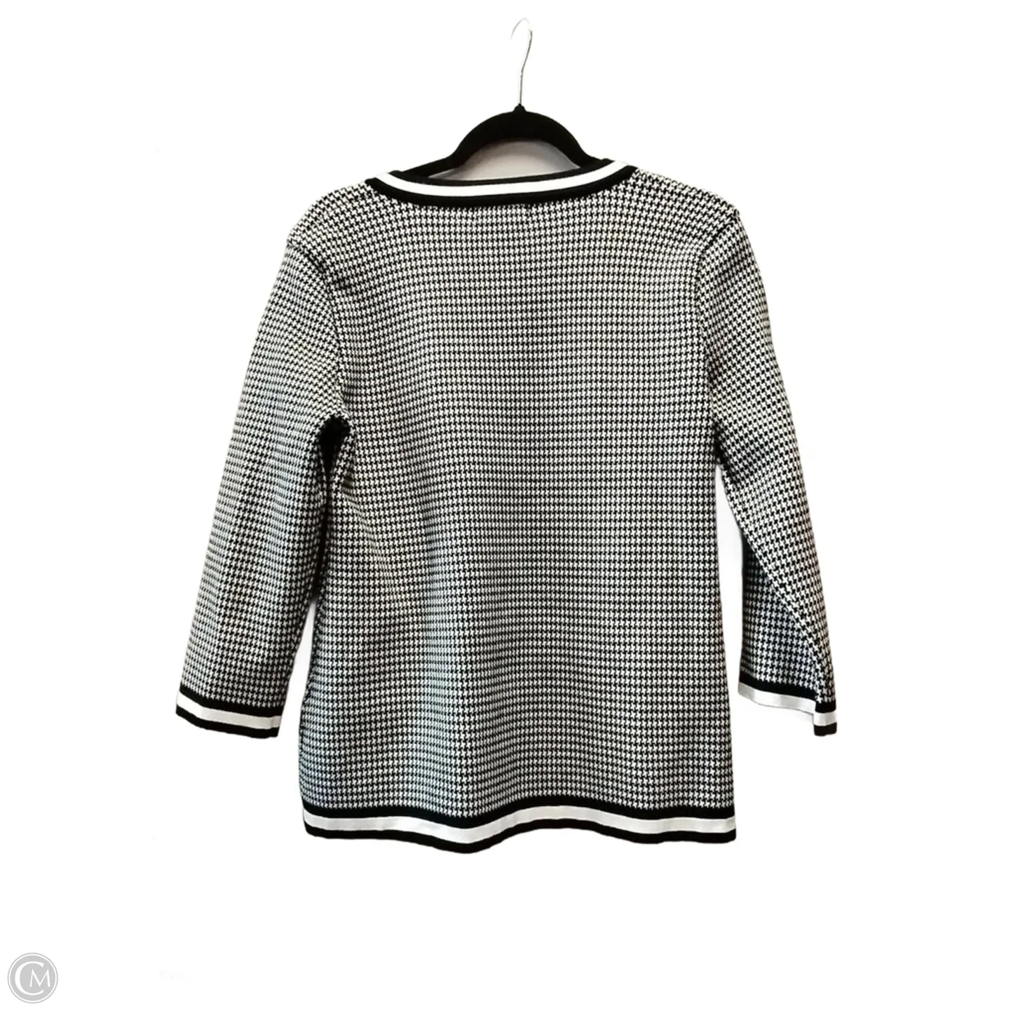 Jacket Designer By Karl Lagerfeld In Black & White, Size: L