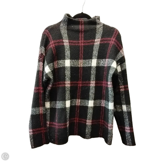 Sweater By Christian Siriano In Plaid Pattern, Size: M