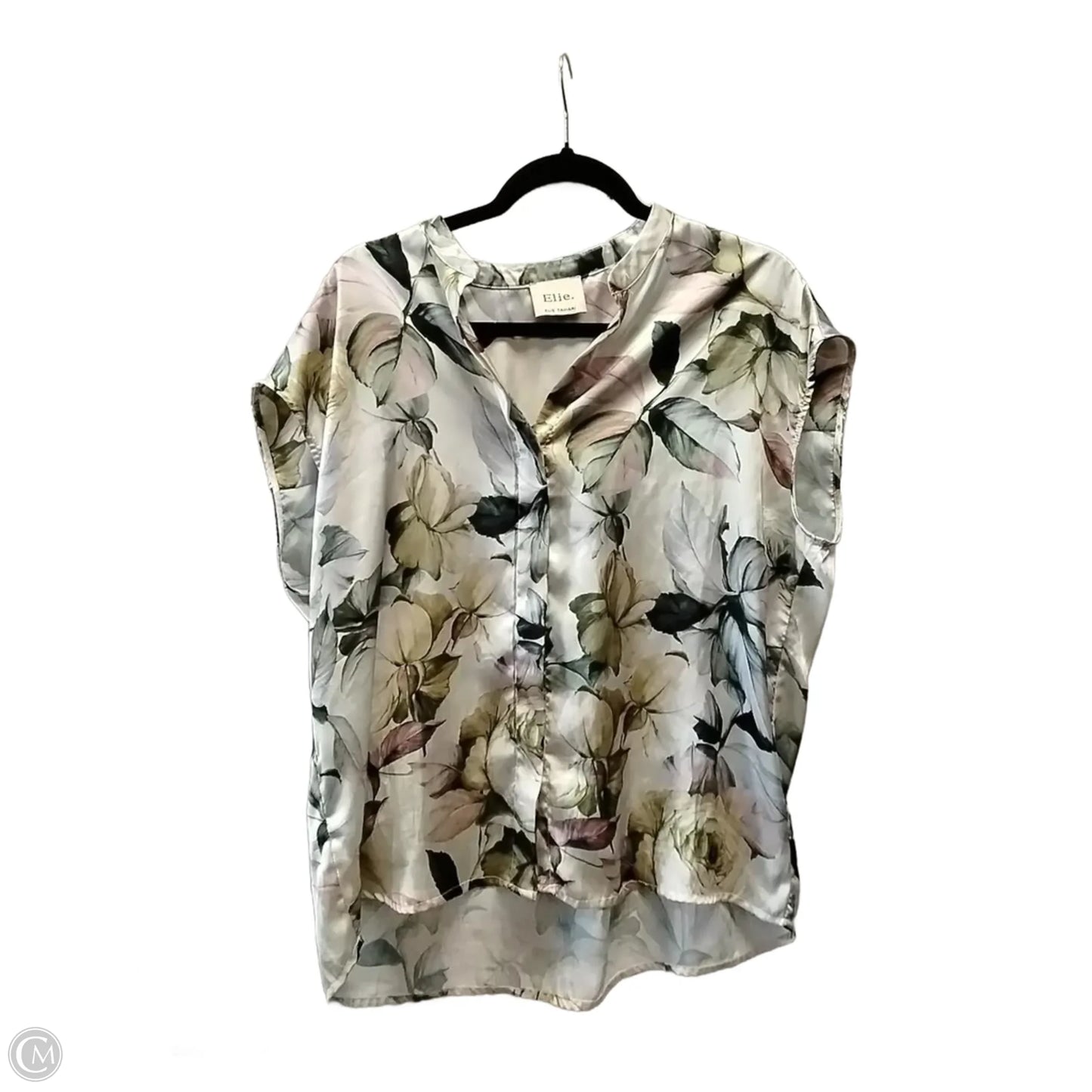 Top Short Sleeve By Elie Tahari In Floral Print, Size: L
