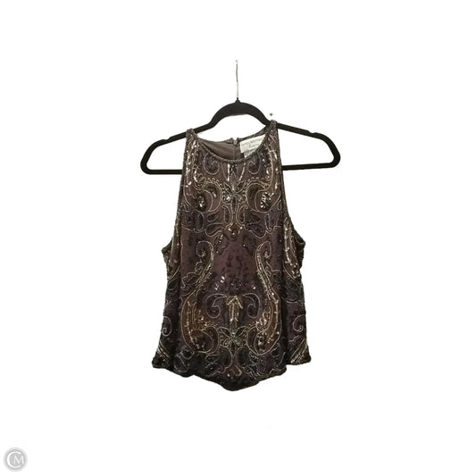 Top Sleeveless By Clothes Mentor In Brown, Size: L