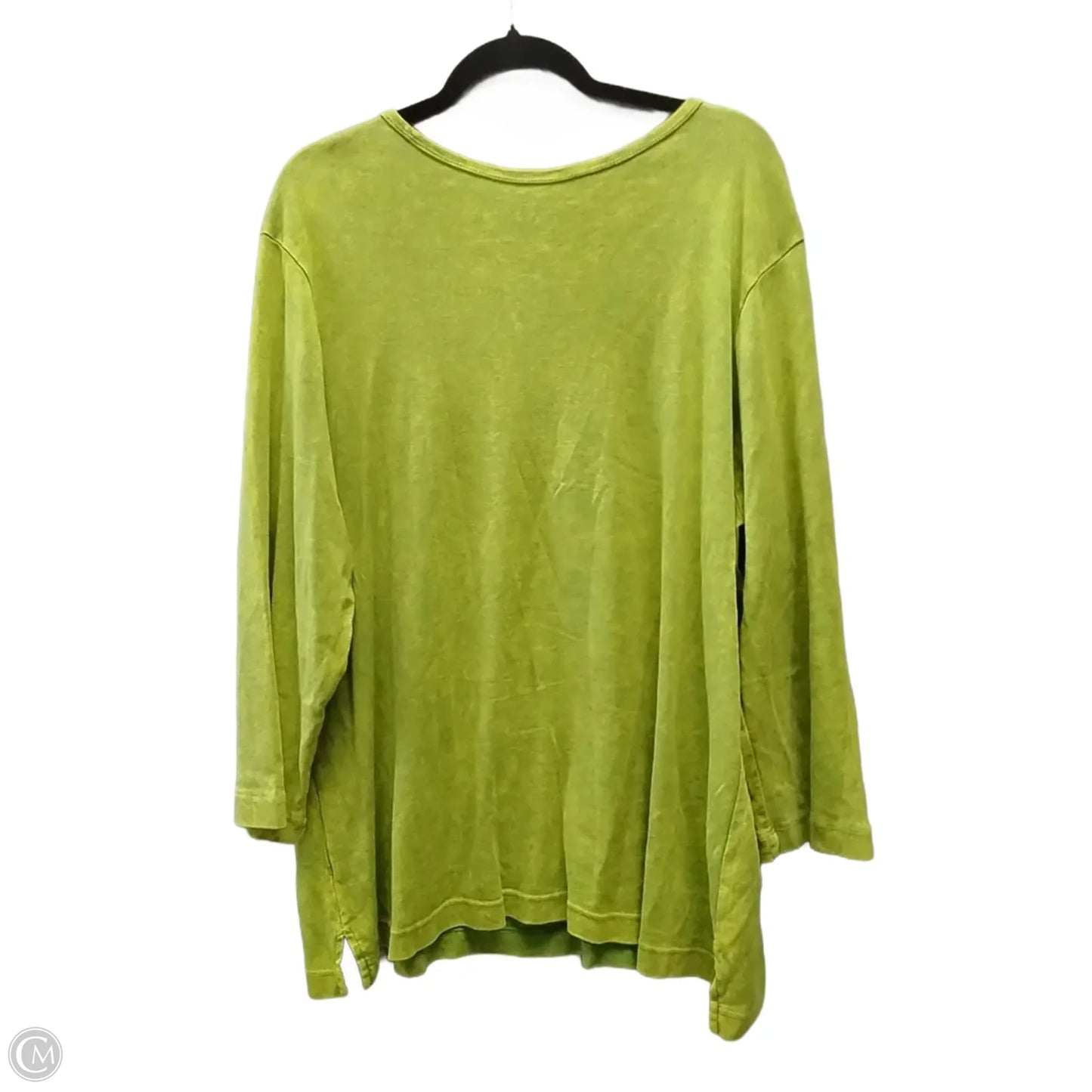 Top 3/4 Sleeve By West Bound In Green, Size: 2x
