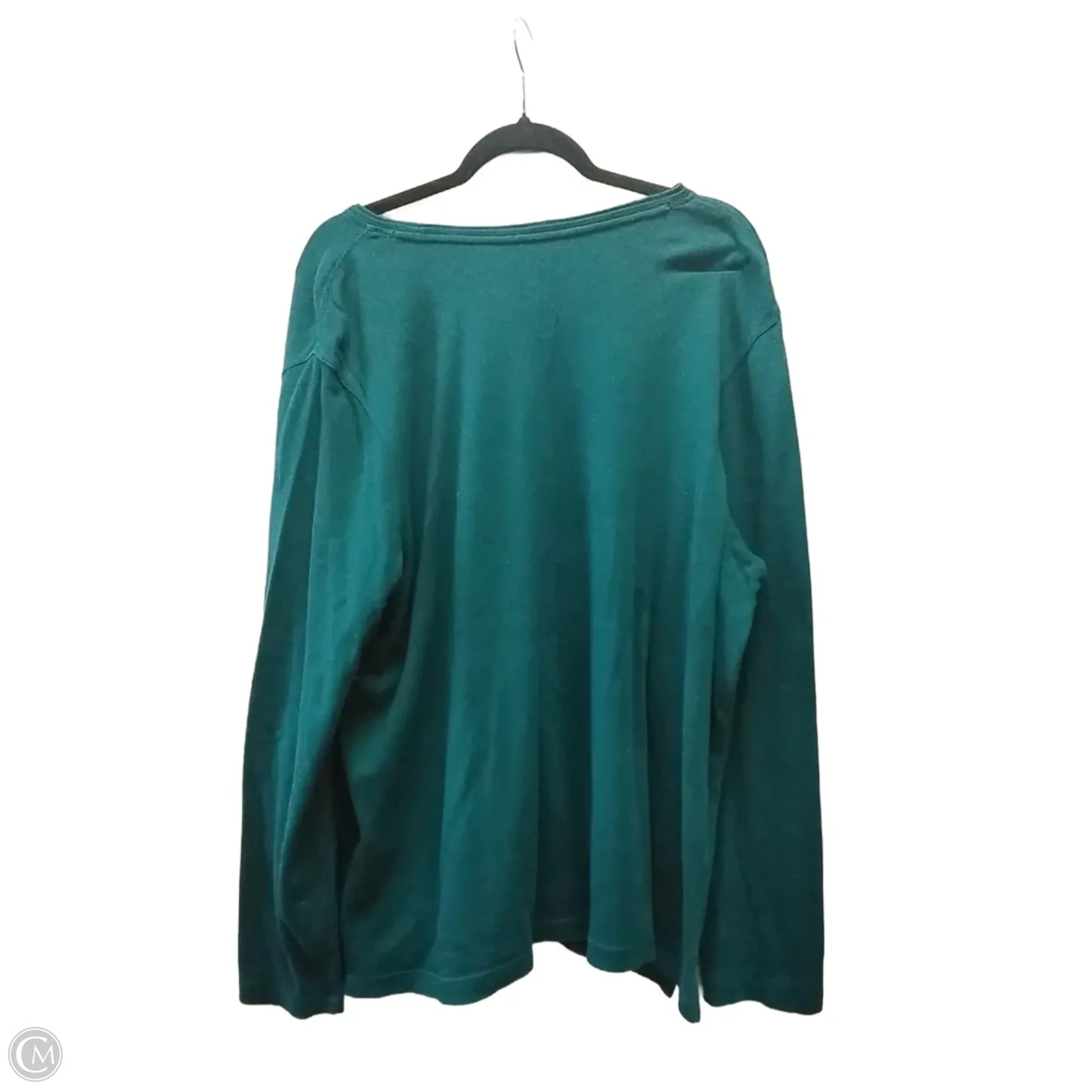 Top Long Sleeve By West Bound In Green, Size: 2x
