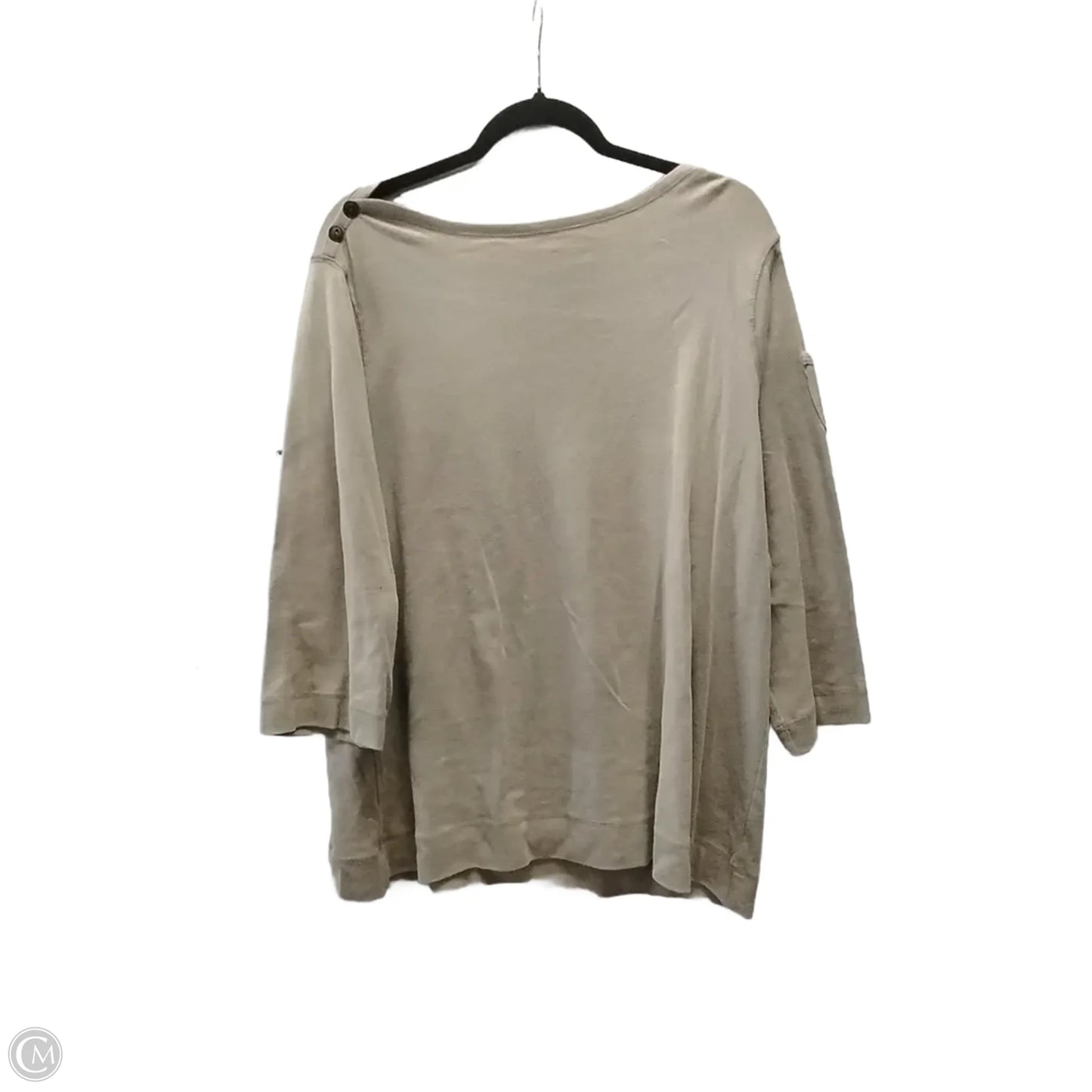 Top Long Sleeve By West Bound In Brown, Size: 2x