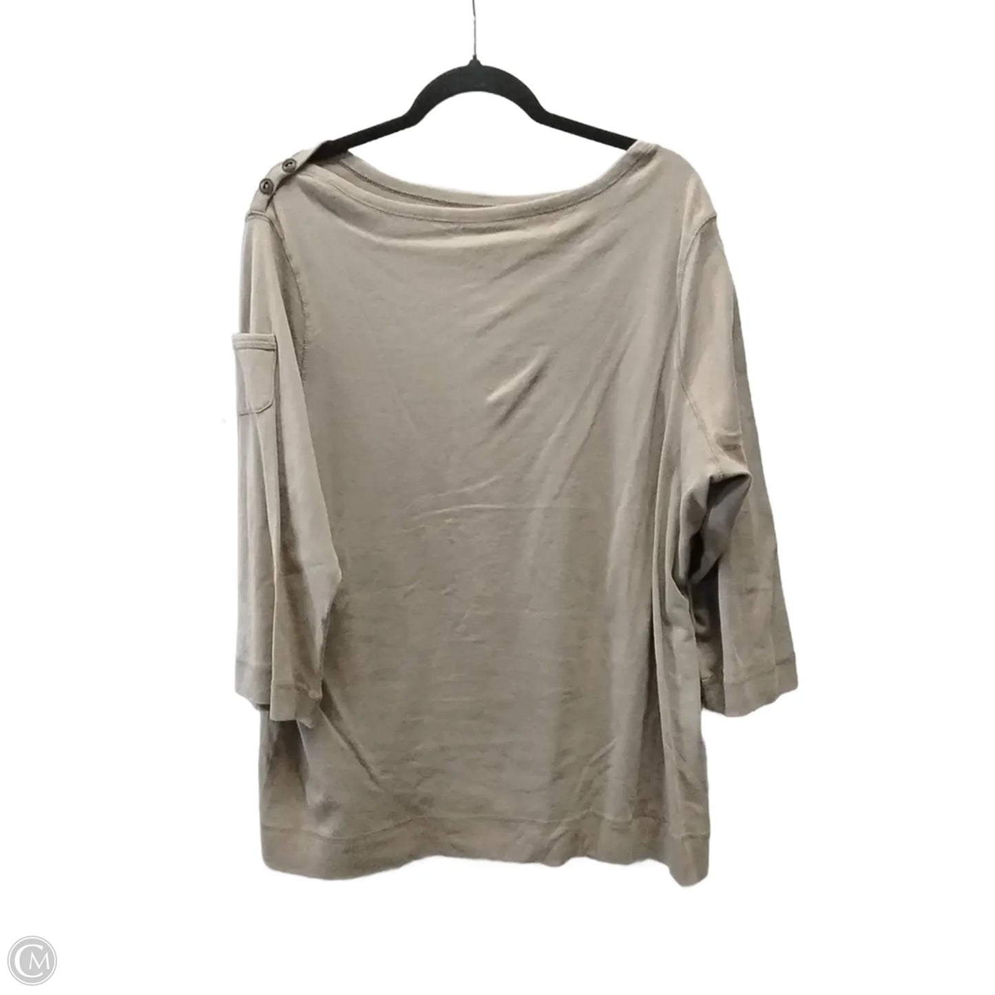 Top Long Sleeve By West Bound In Brown, Size: 2x