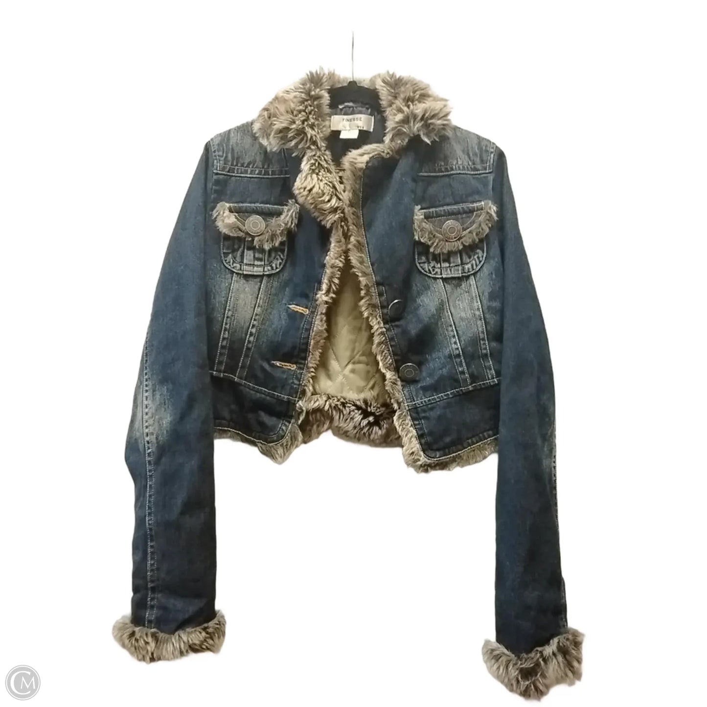 Jacket Denim By Clothes Mentor In Blue Denim, Size: Xl