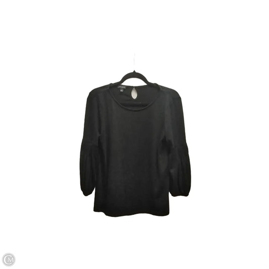 Top Long Sleeve By Talbots In Black, Size: S