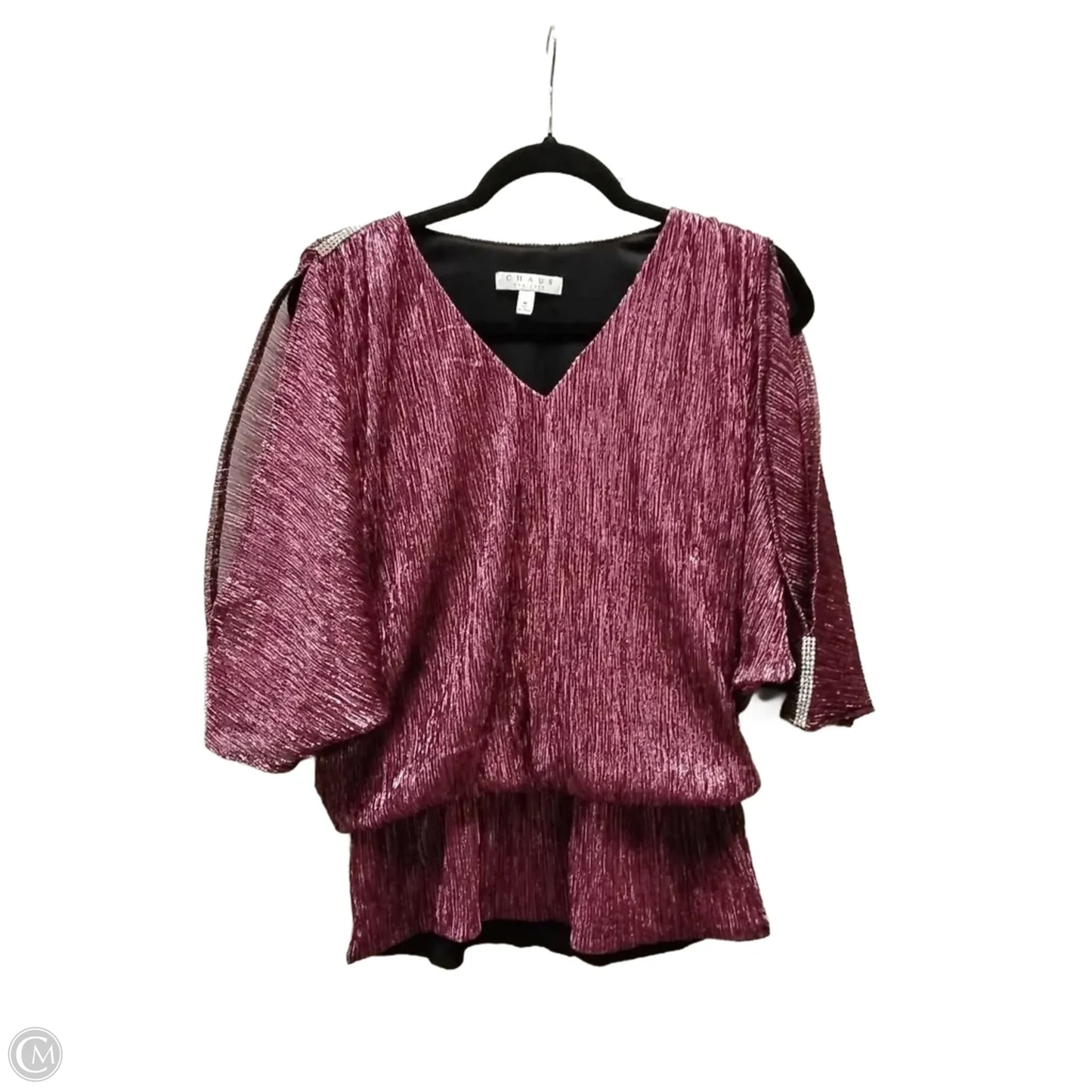 Blouse Long Sleeve By Chaus In Purple, Size: M