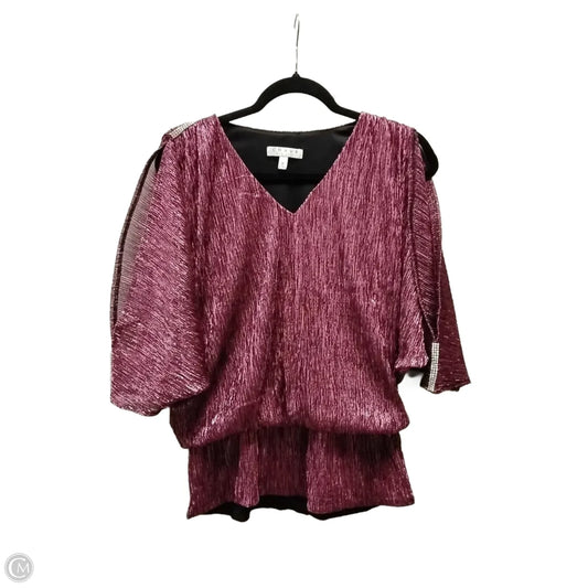 Blouse Long Sleeve By Chaus In Purple, Size: M