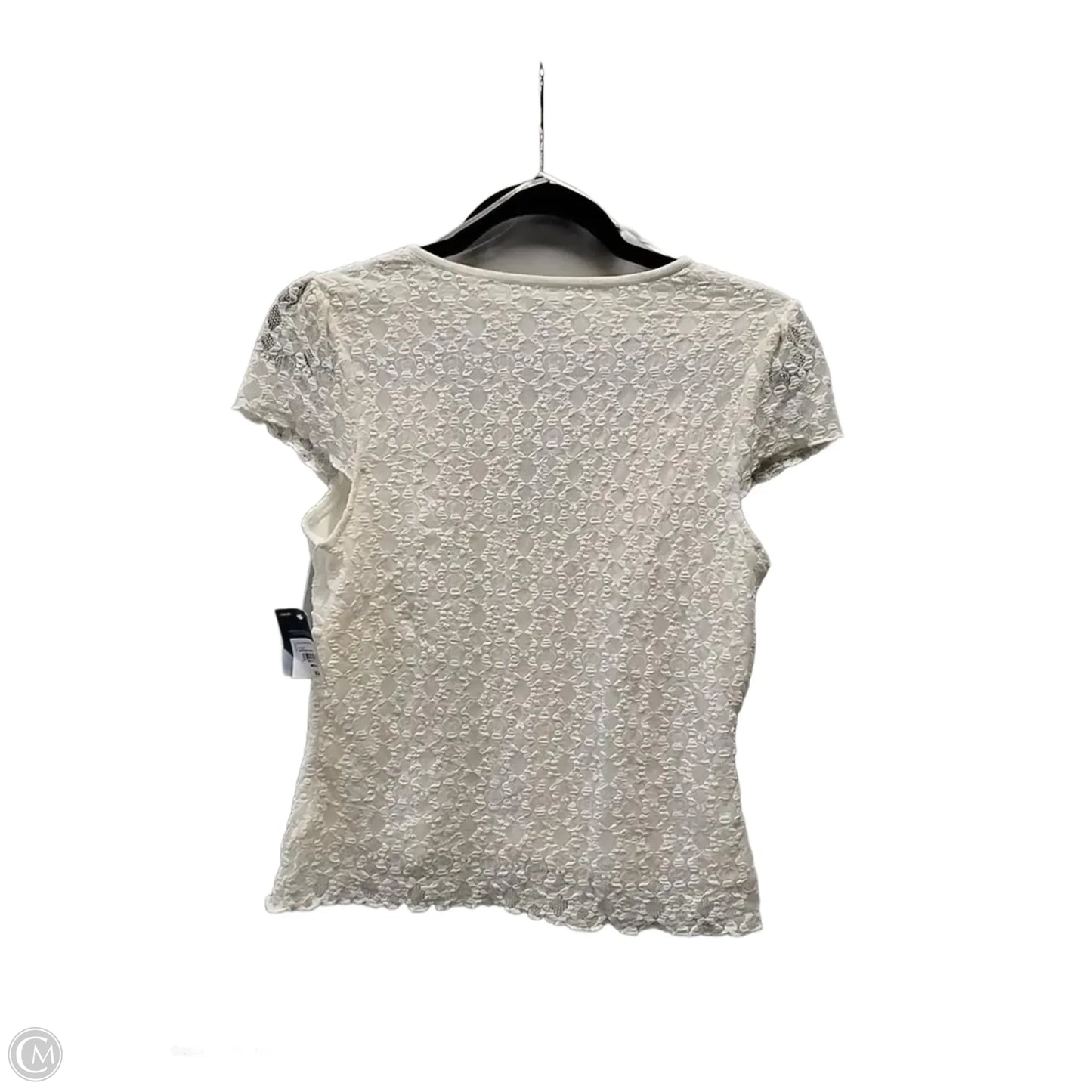 Top Short Sleeve By Arizona In Cream, Size: M
