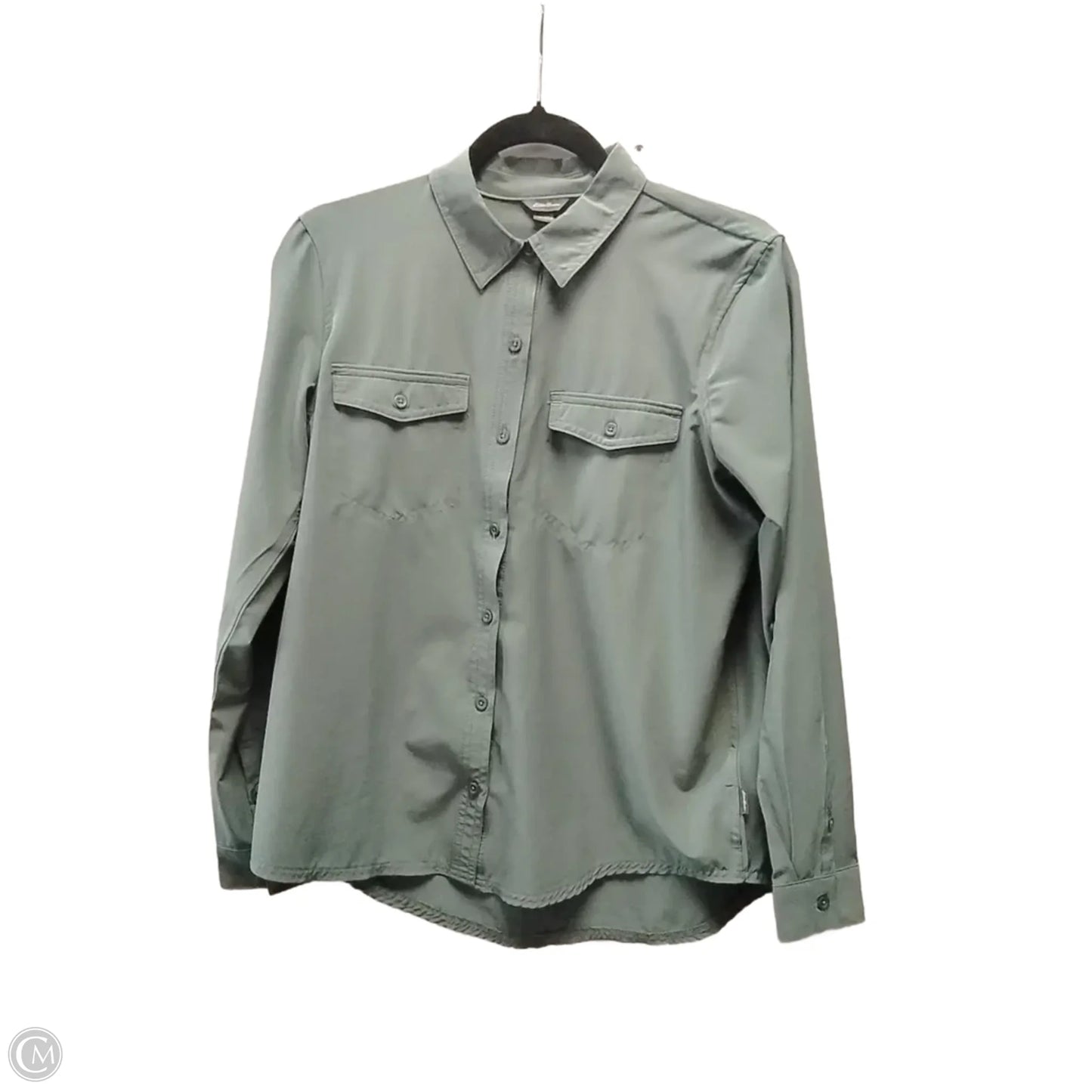 Top Long Sleeve By Eddie Bauer In Green, Size: S