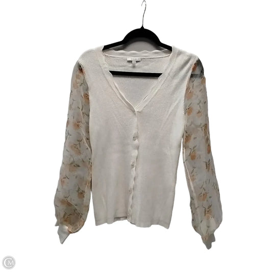 Top Long Sleeve By Sioni In Beige, Size: L