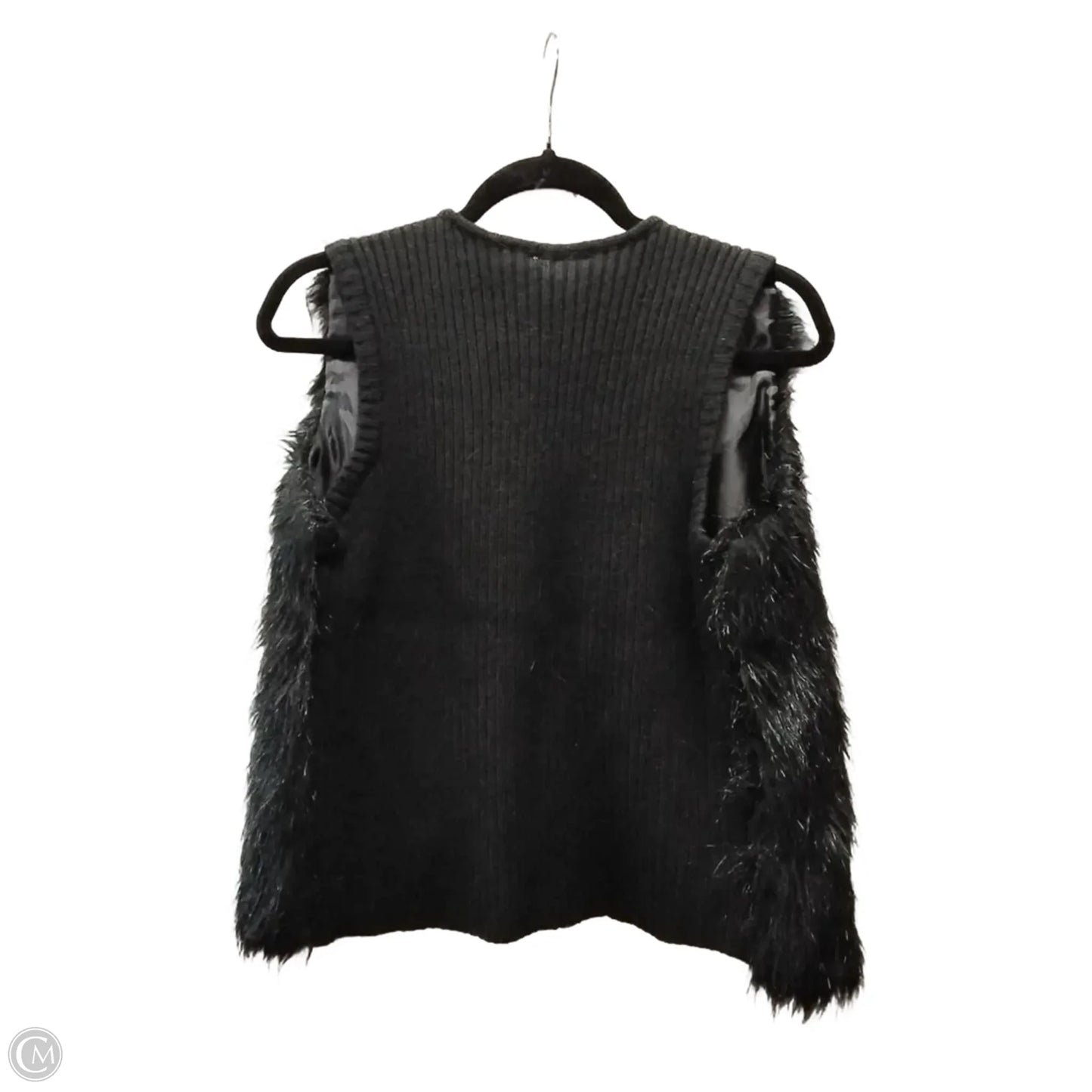 Vest Faux Fur By Clothes Mentor In Black, Size: Xl