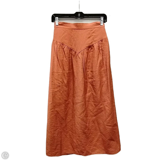 Skirt Midi By A New Day In Orange, Size: M