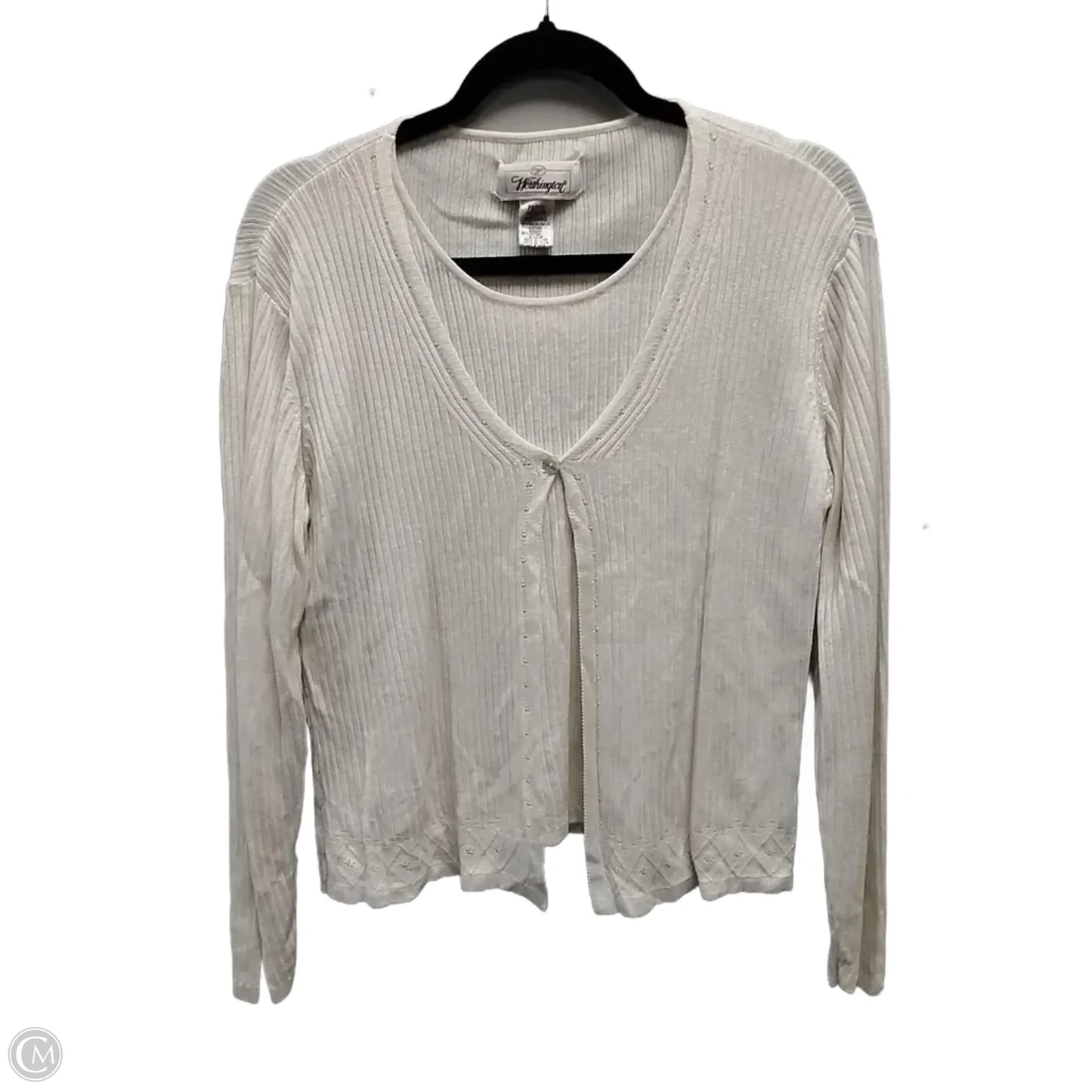 Top Long Sleeve By Worthington In White, Size: Mp