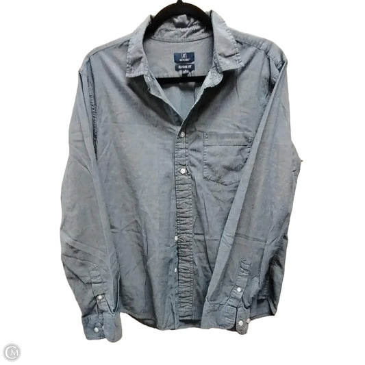 Top Long Sleeve By George In Blue Denim, Size: M
