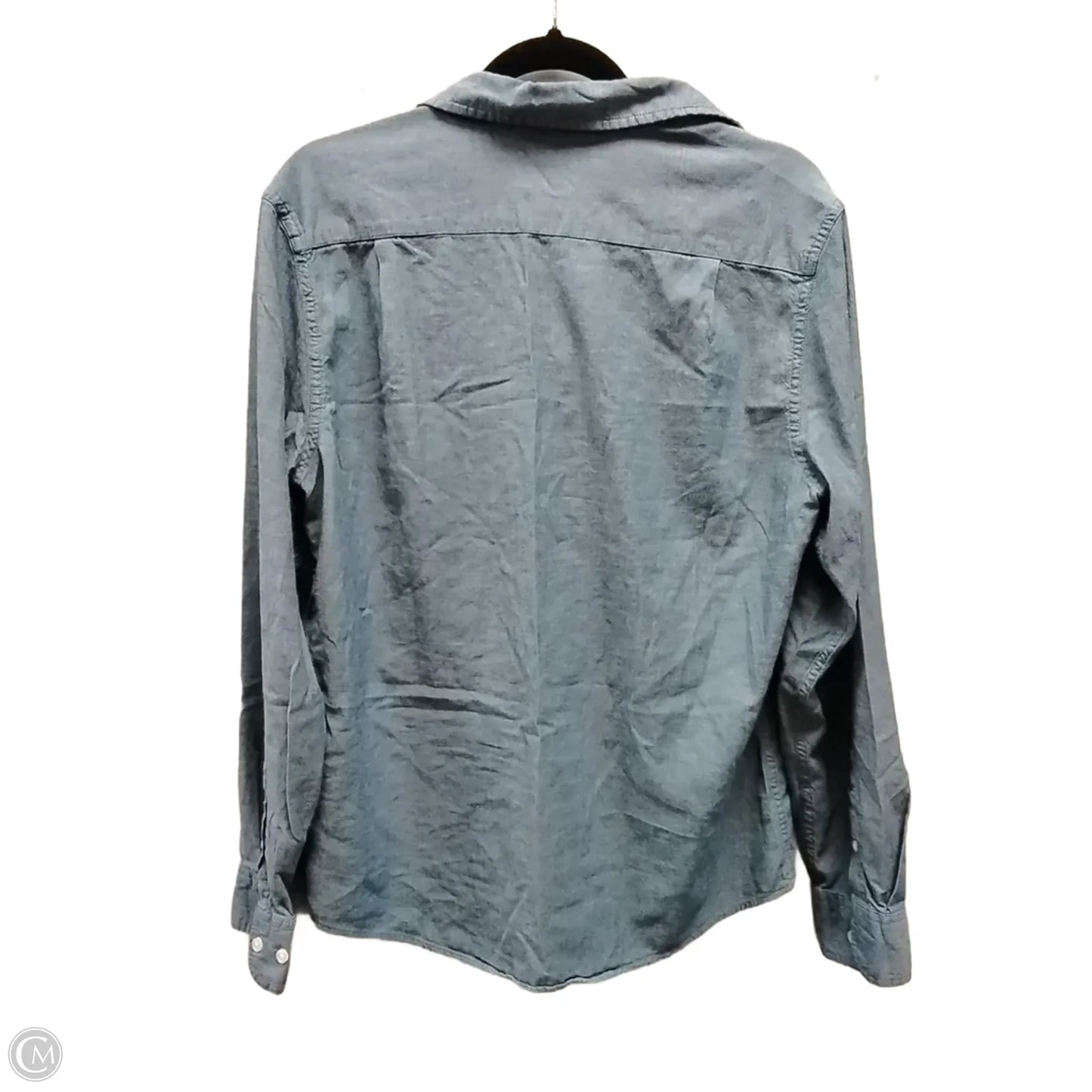 Top Long Sleeve By George In Blue Denim, Size: M