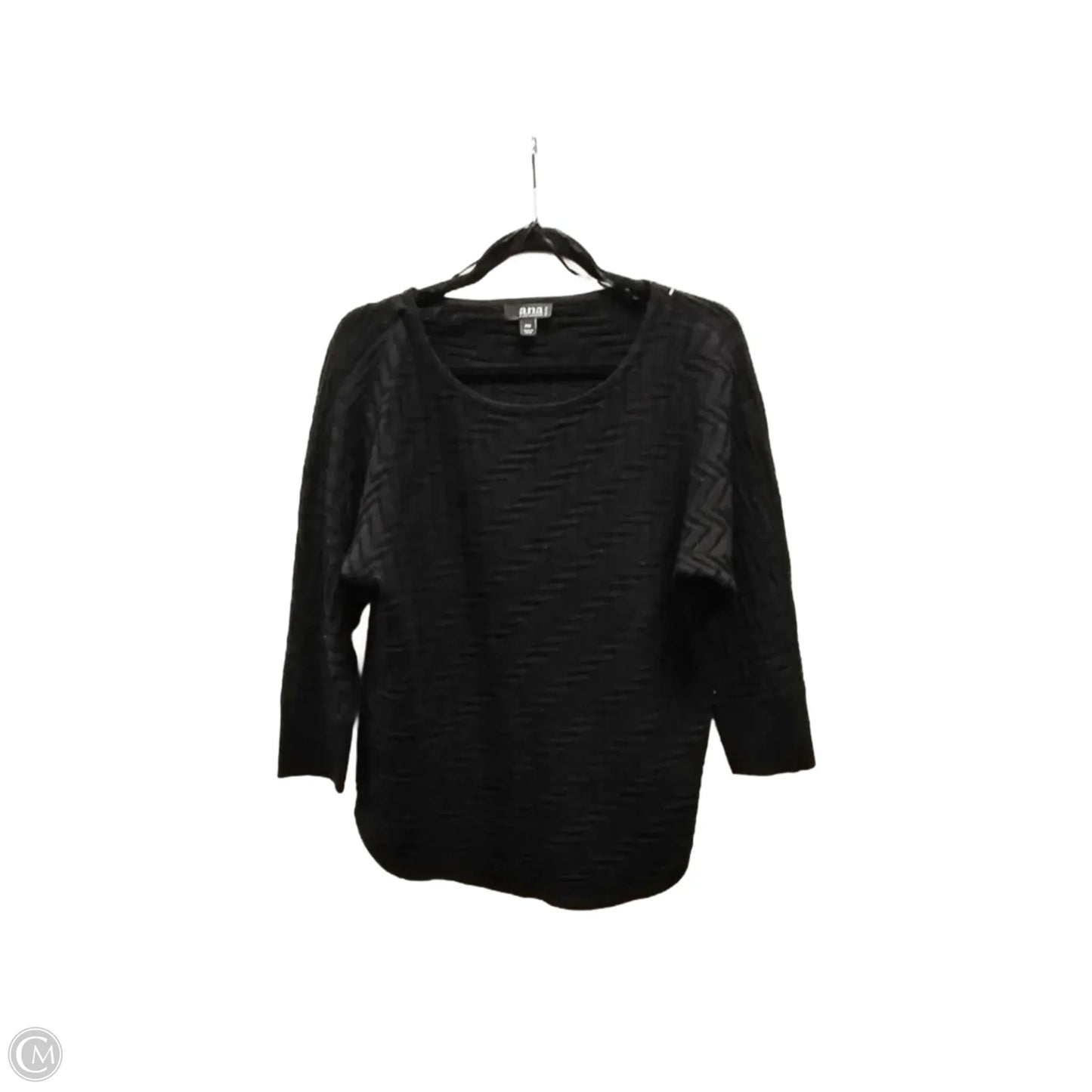 Top Long Sleeve By Ana In Black, Size: M