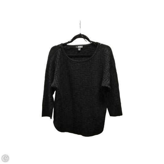 Top Long Sleeve By Ana In Black, Size: M