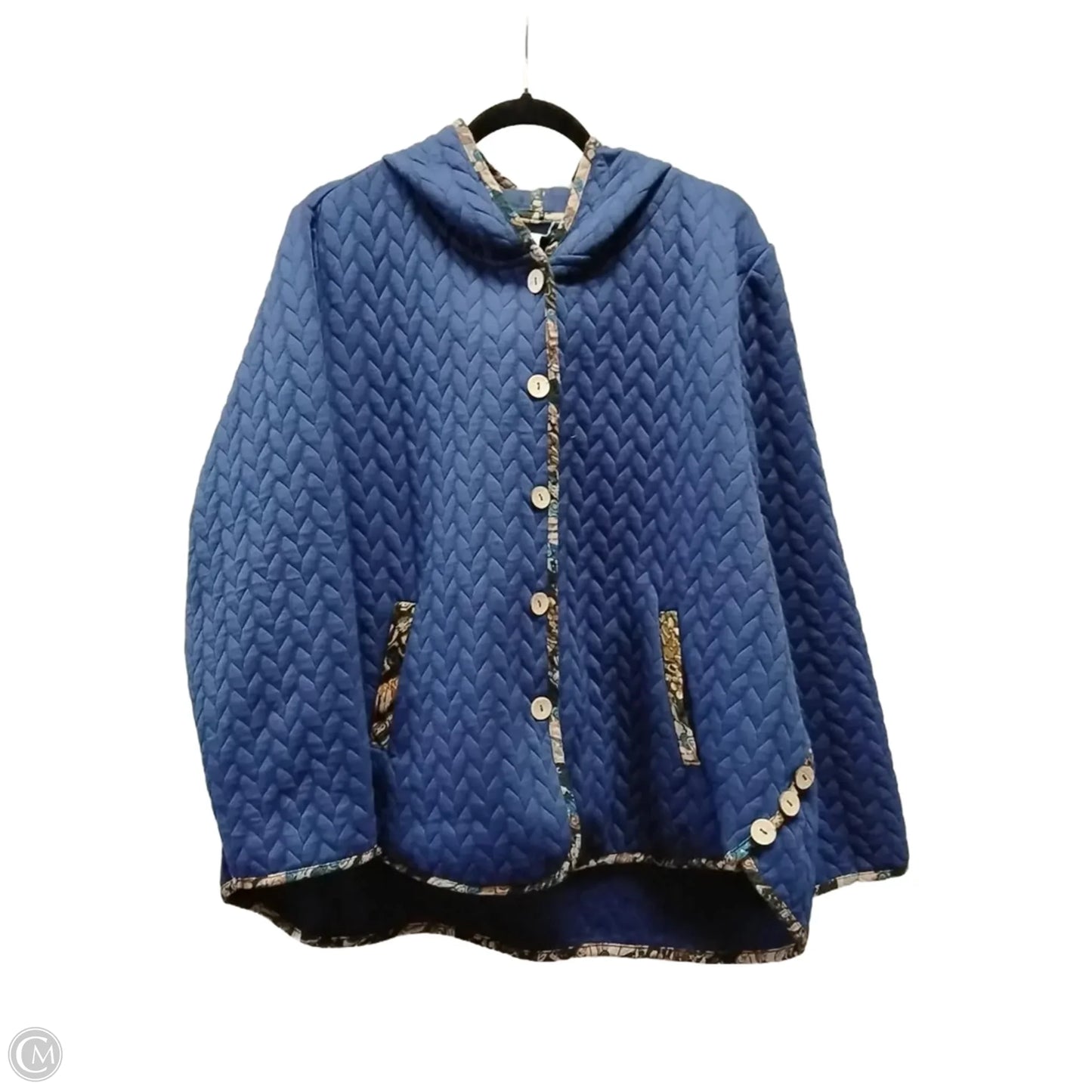 Jacket Puffer & Quilted By Coldwater Creek In Blue, Size: Xl