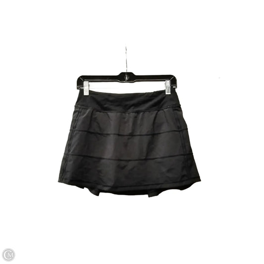 Athletic Skort By Lululemon In Black, Size: 4