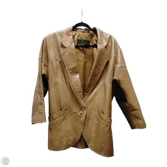 Coat Leather By Clothes Mentor In Brown, Size: S