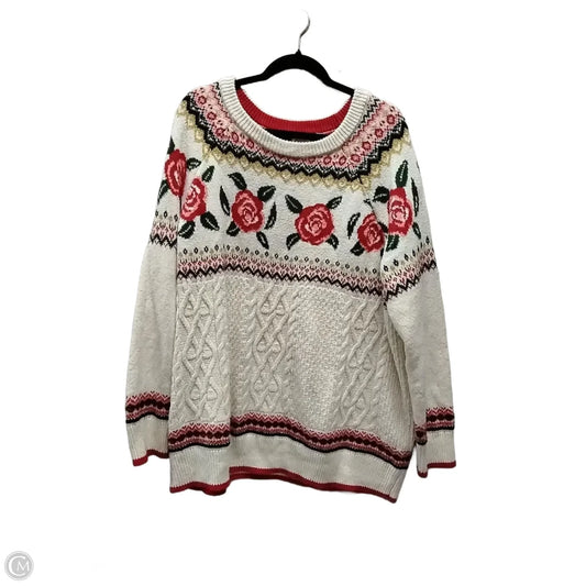 Sweater By Mossimo In Floral Print, Size: Xxl