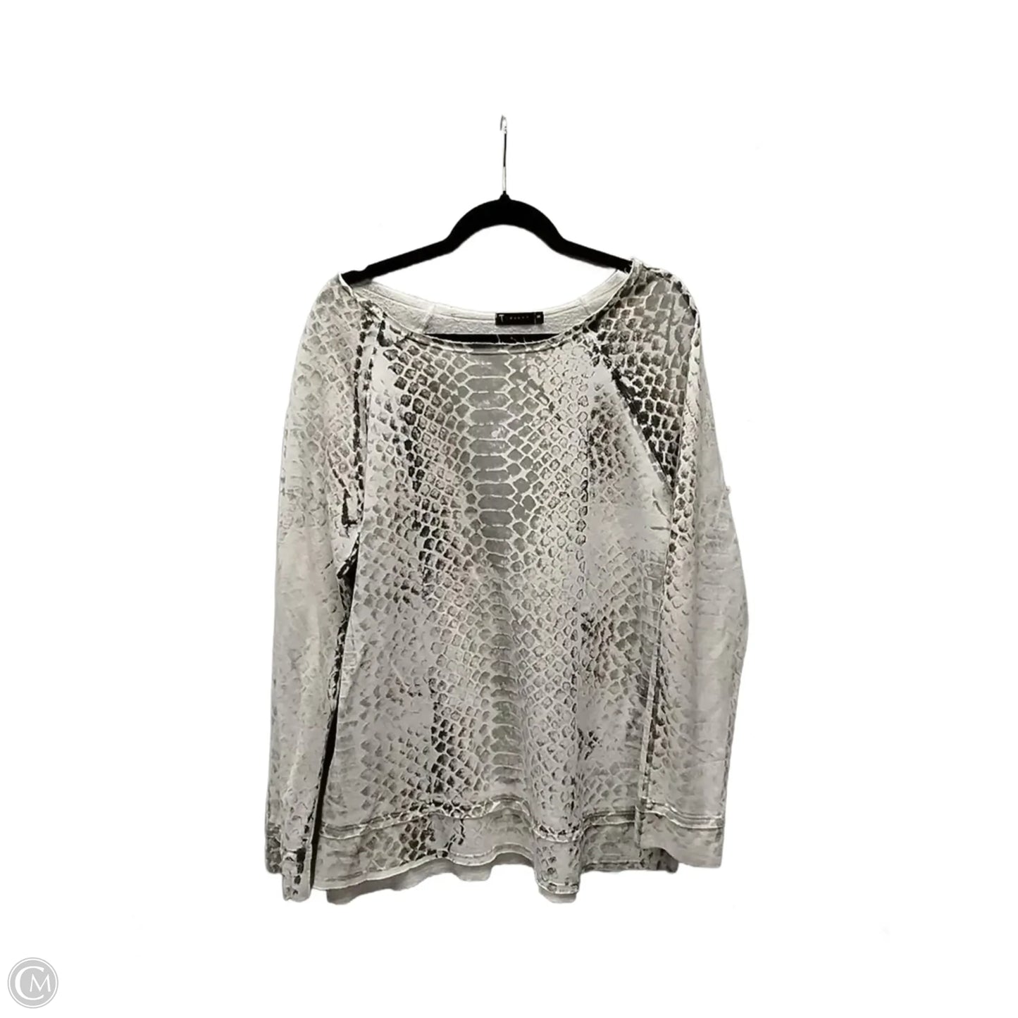 Top Long Sleeve By T Party In Snakeskin Print, Size: M