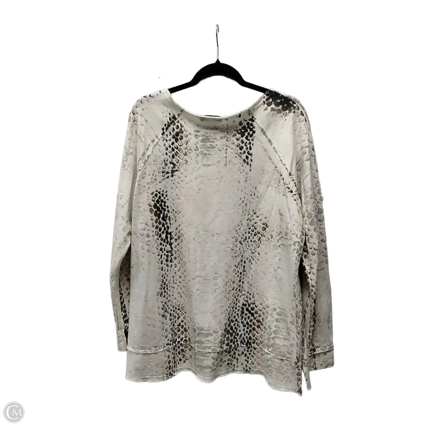 Top Long Sleeve By T Party In Snakeskin Print, Size: M