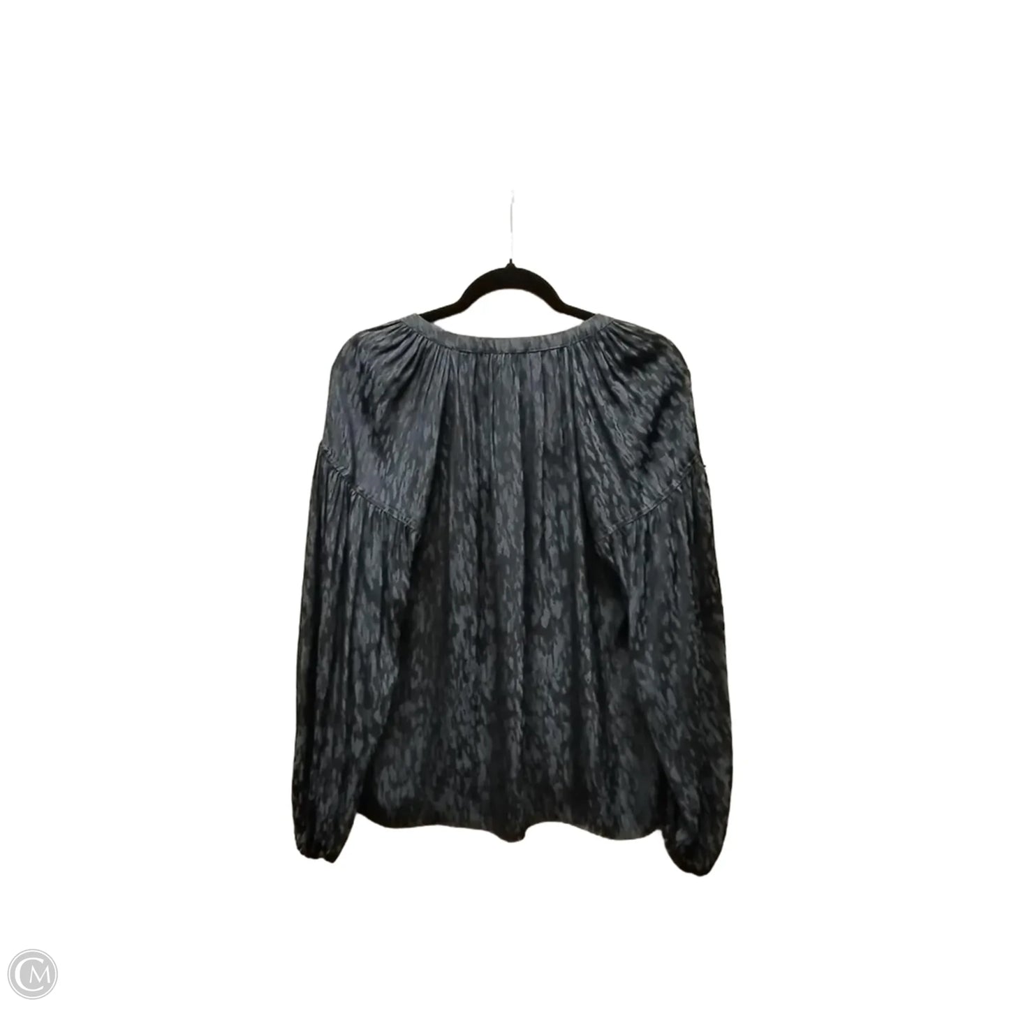 Blouse Long Sleeve By Current Air In Grey, Size: S