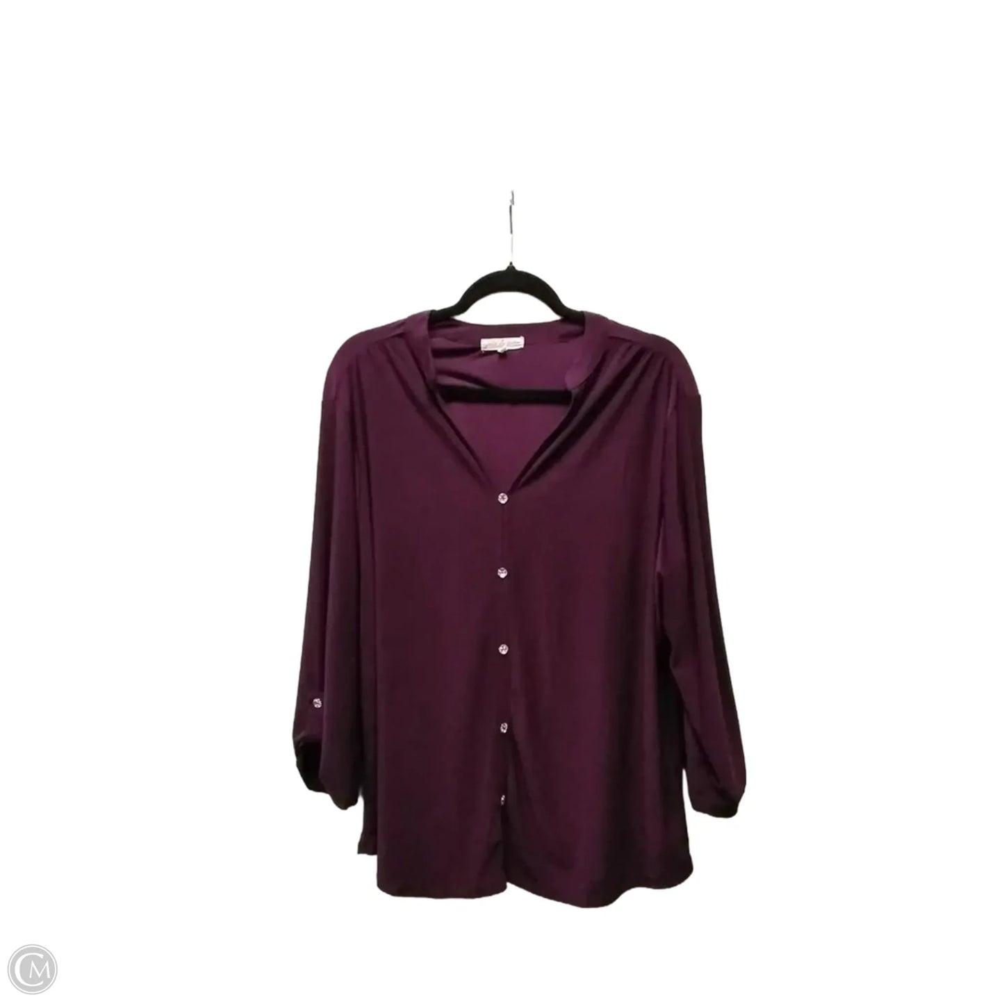 Top Long Sleeve By Joie In Purple, Size: 1x