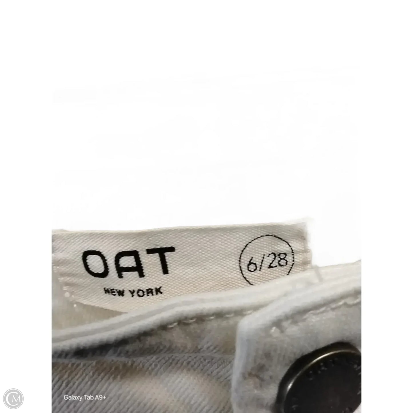 Jeans Wide Leg By Oat In White, Size: 6