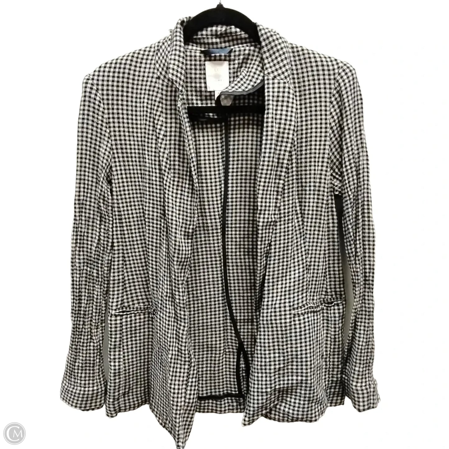 Top Long Sleeve By Clothes Mentor In Plaid Pattern, Size: Xs