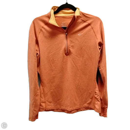Athletic Sweatshirt Collar By Nike In Orange, Size: M
