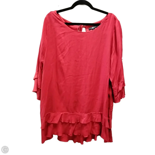 Top Long Sleeve By Ellos In Red, Size: 2x