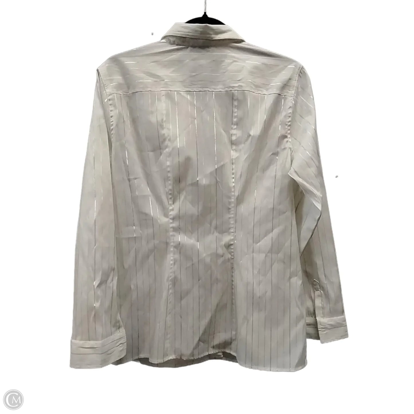 Top Long Sleeve By Dcc In Striped Pattern, Size: L