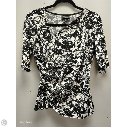 Top 3/4 Sleeve By Dressbarn In Floral Print, Size: M