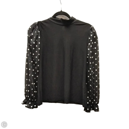 Top Long Sleeve By Madison In Black, Size: S