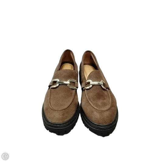 Shoes Heels Block By Kelly And Katie In Brown, Size: 7