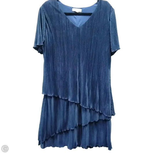 Dress Party Midi By Clothes Mentor In Blue, Size: 16